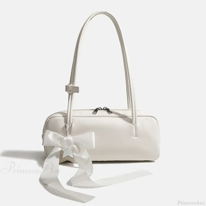Solid Color Zipper Shoulder Bag for Women