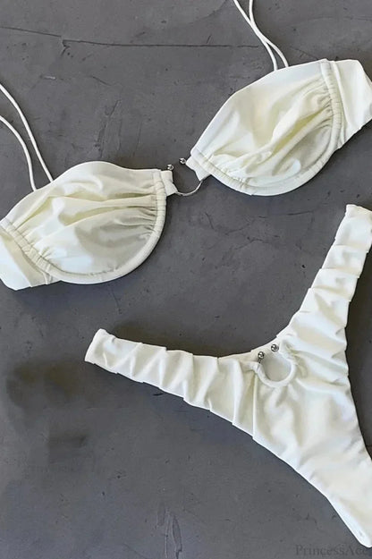 Conjunto de bikini de dos piezas liso Micro