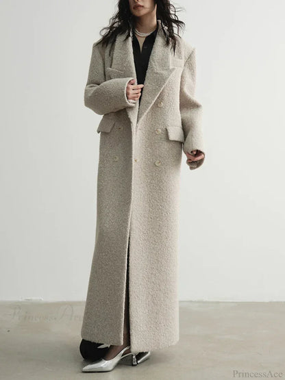 Solid Patchwork Long Sleeve Overcoat