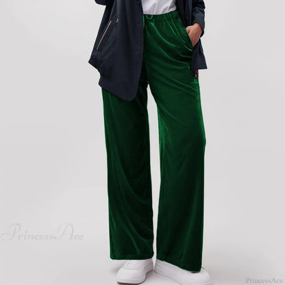 Solid Pocket Stretch Yoga Casual Pants