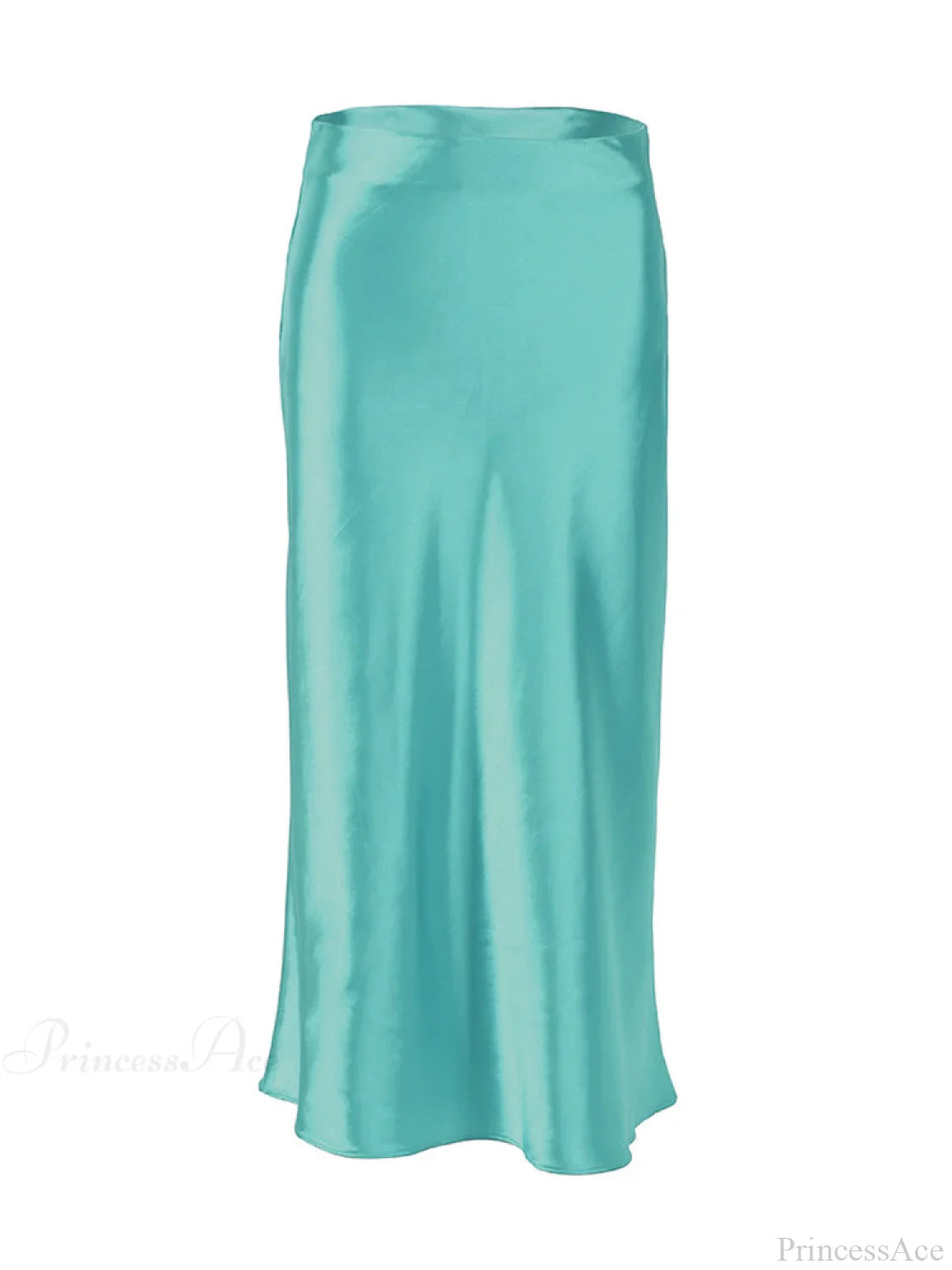 Solid Purple Satin Silk Skirt