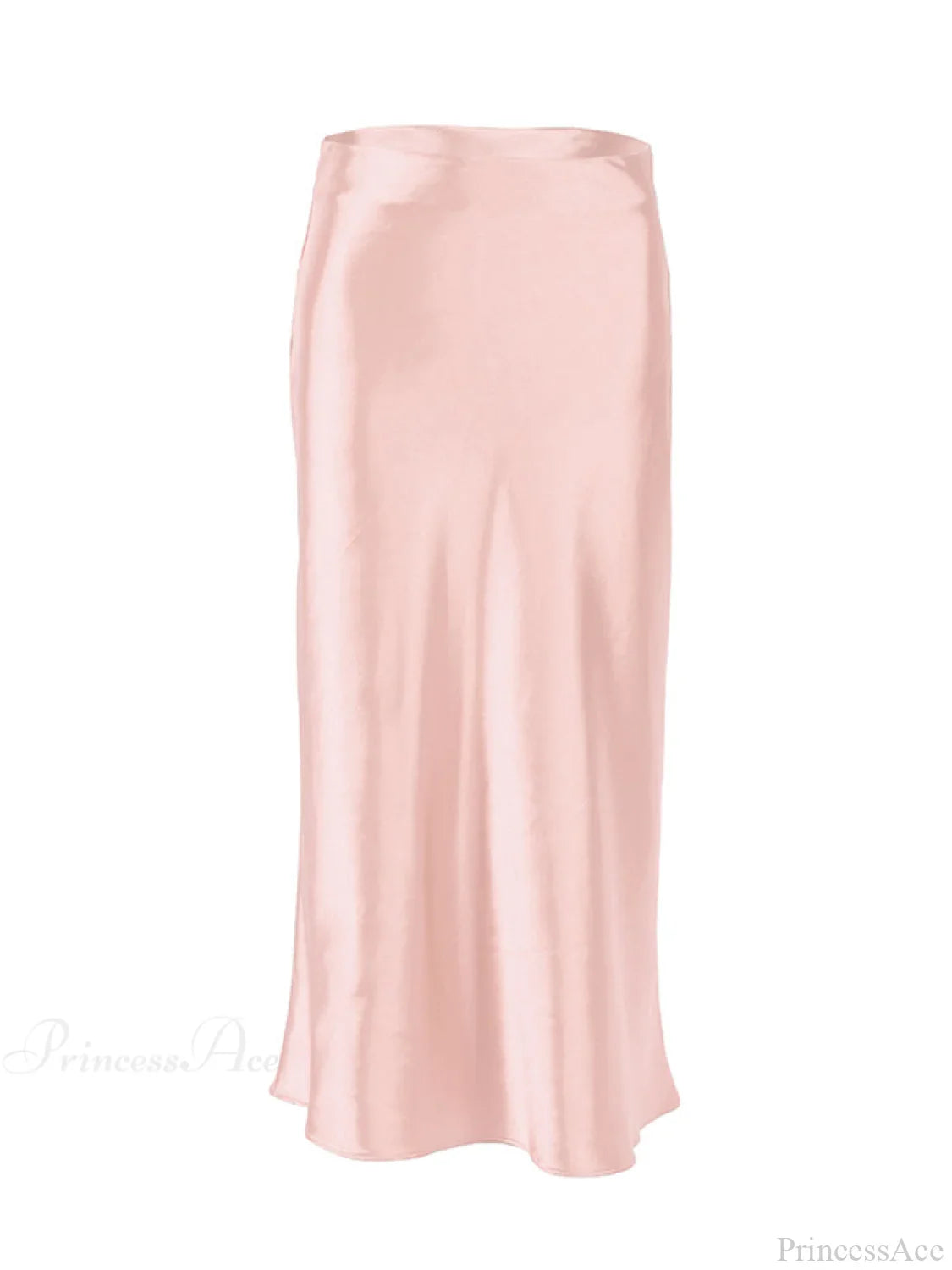 Solid Purple Satin Silk Skirt