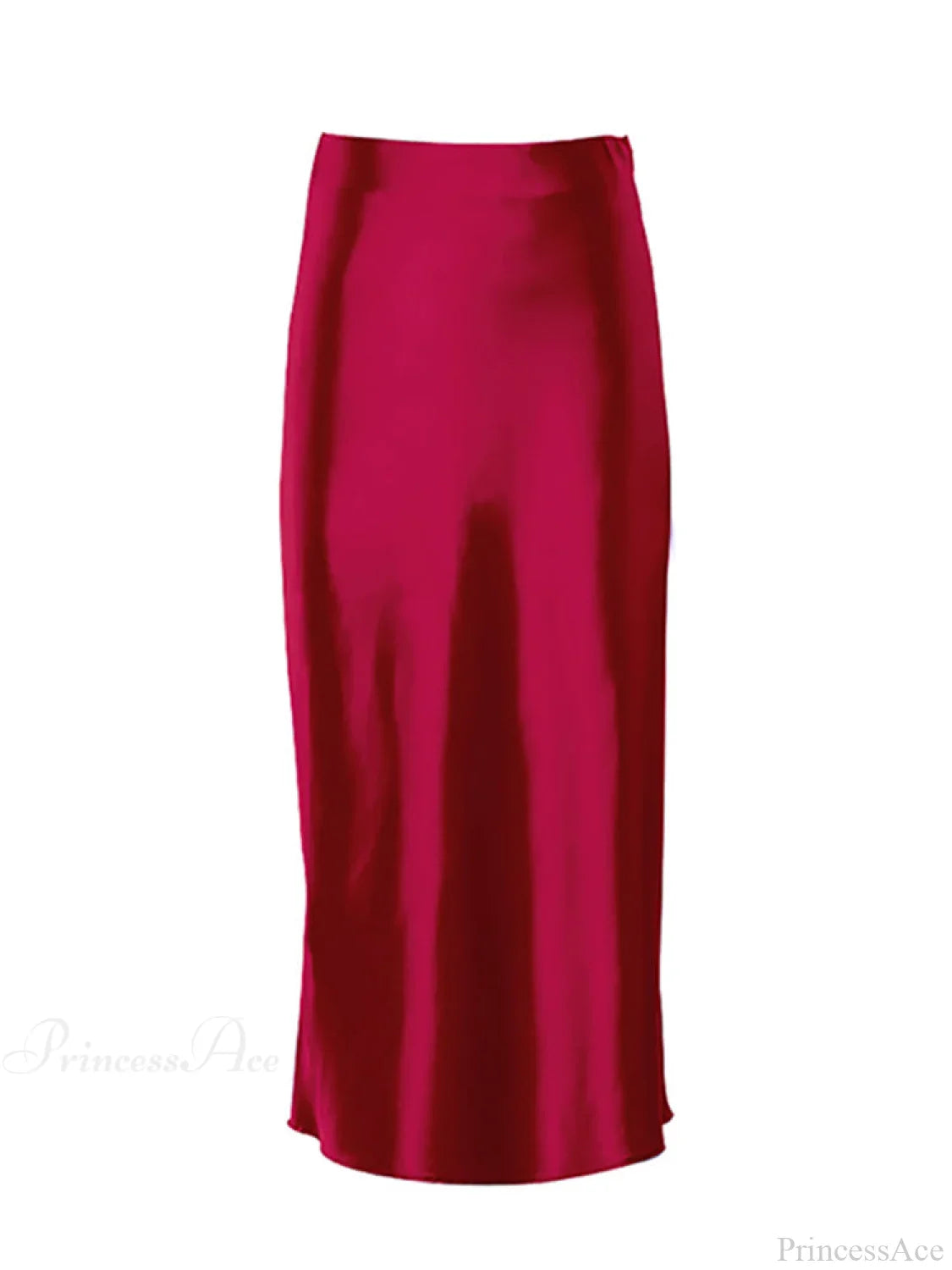 Solid Purple Satin Silk Skirt