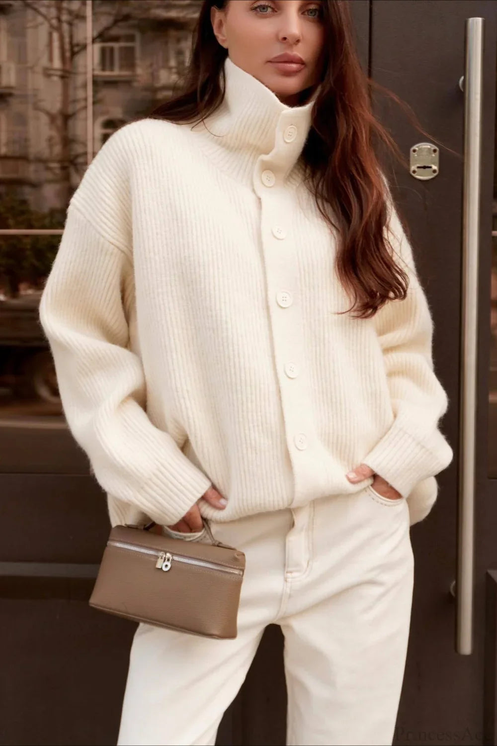 Solid Turtleneck Loose Lazy Sweater