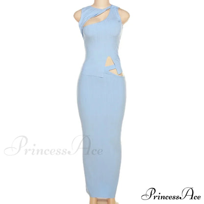Solid Two Piece Set Maxi Dress