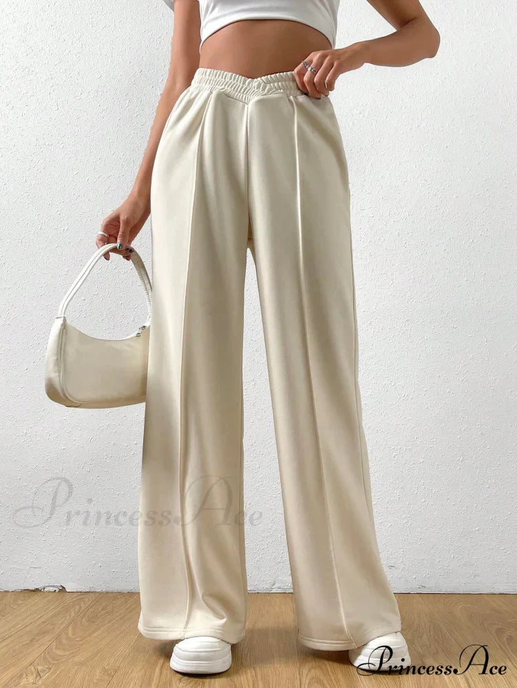 Solid Wide Leg Sweatpants