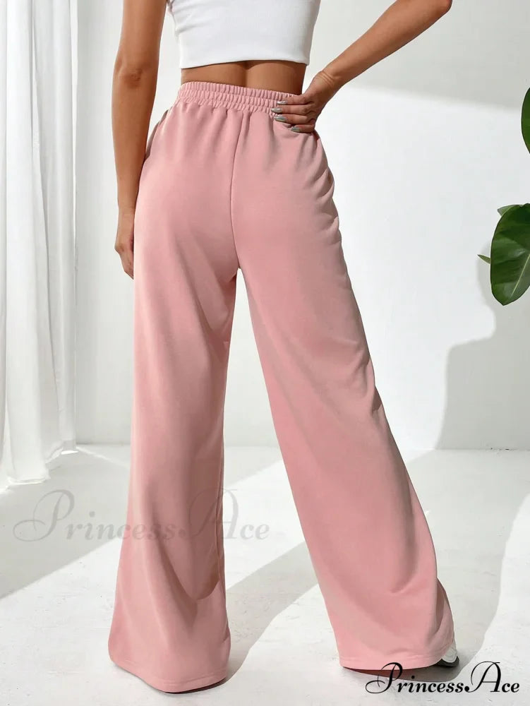 Solid Wide Leg Sweatpants