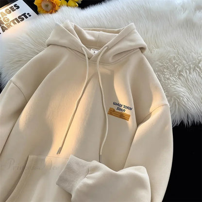 Spring Letter Graphic Streetwear Hoodie