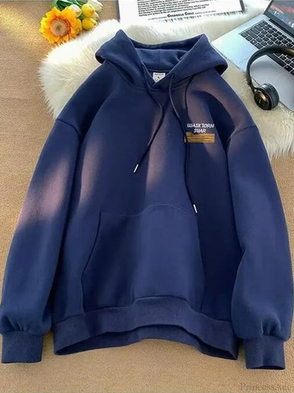 Spring Letter Graphic Streetwear Hoodie