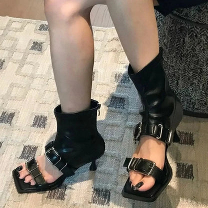 Square Toe Slingback Mysterious High Heel