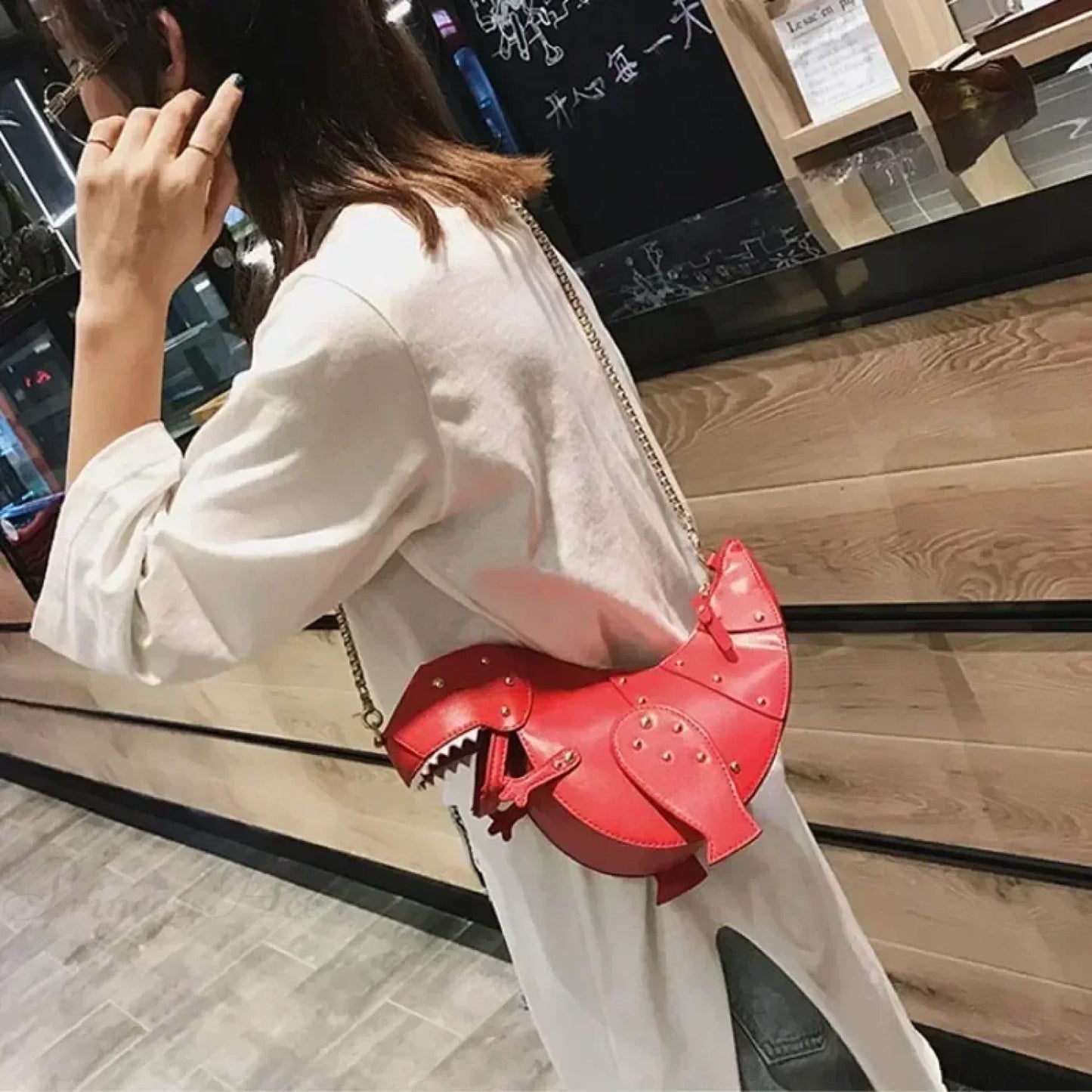 Star Tote Denim Chain Shoulder Bag
