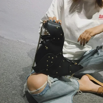 Star Tote Denim Chain Shoulder Bag