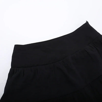 Steampunk Ruffle High Low Skirt