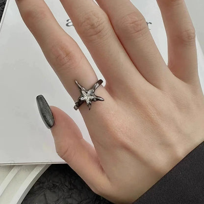 Stellar Shaped Gothic Zircon Band
