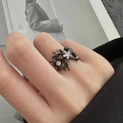Stellar Shaped Gothic Zircon Band
