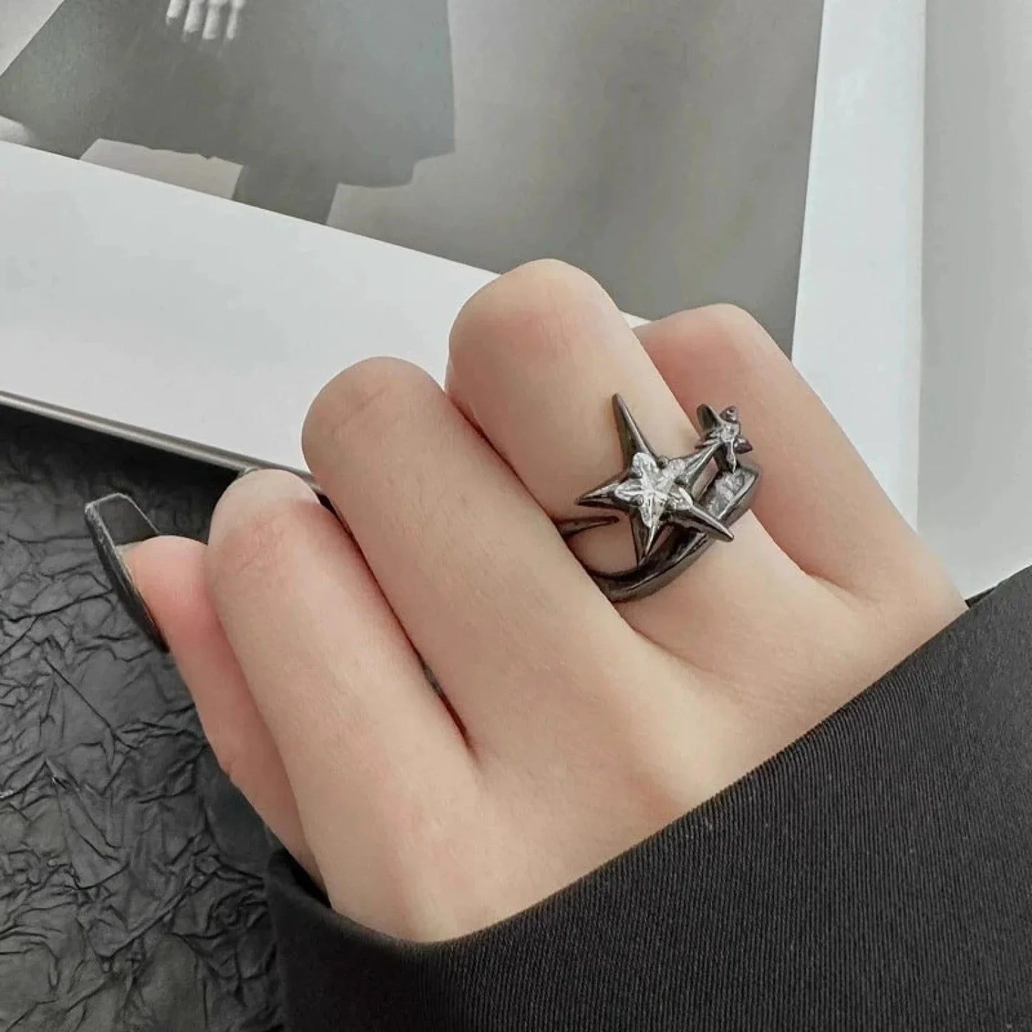 Stellar Shaped Gothic Zircon Band