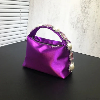 Stones Silk Phone Handbag Wristlet
