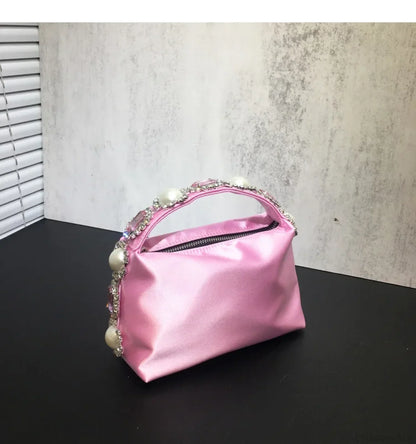 Stones Silk Phone Handbag Wristlet