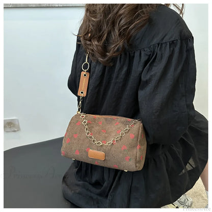 Strawberry Corduroy Mini Crossbody