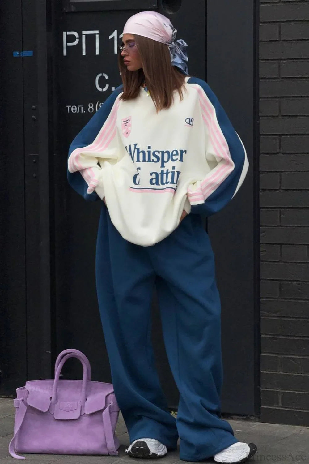 Street Style Colorful Stand Collar Oversized Comfy Two Piece Set