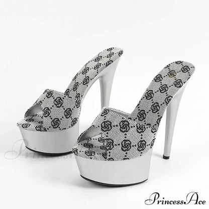 Street Style Women Sexy Stripper 13CM Platform Sandals Peep Toe High Heels Party Prom Shoes