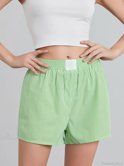 Striped Loose Wide Leg Lounge Short