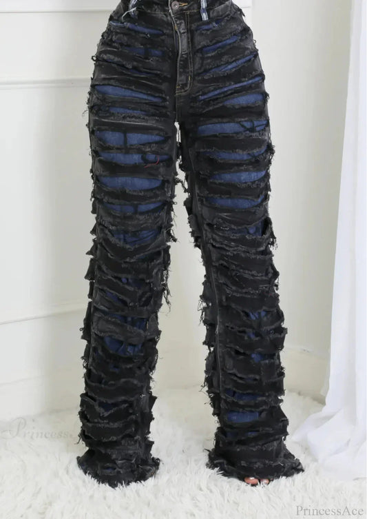 Striped Medieval High Waist Zipper Pant
