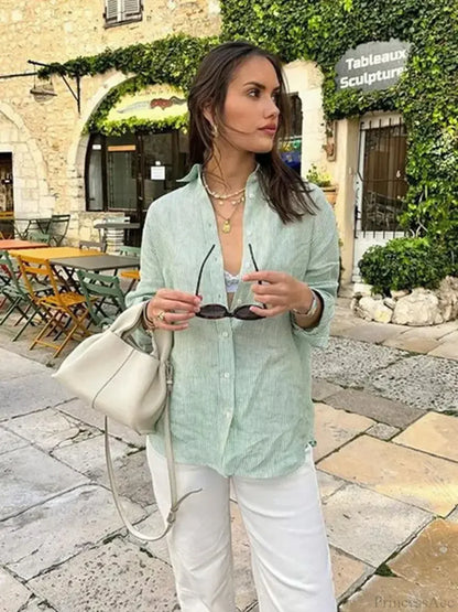 Striped Office Casual Blouse