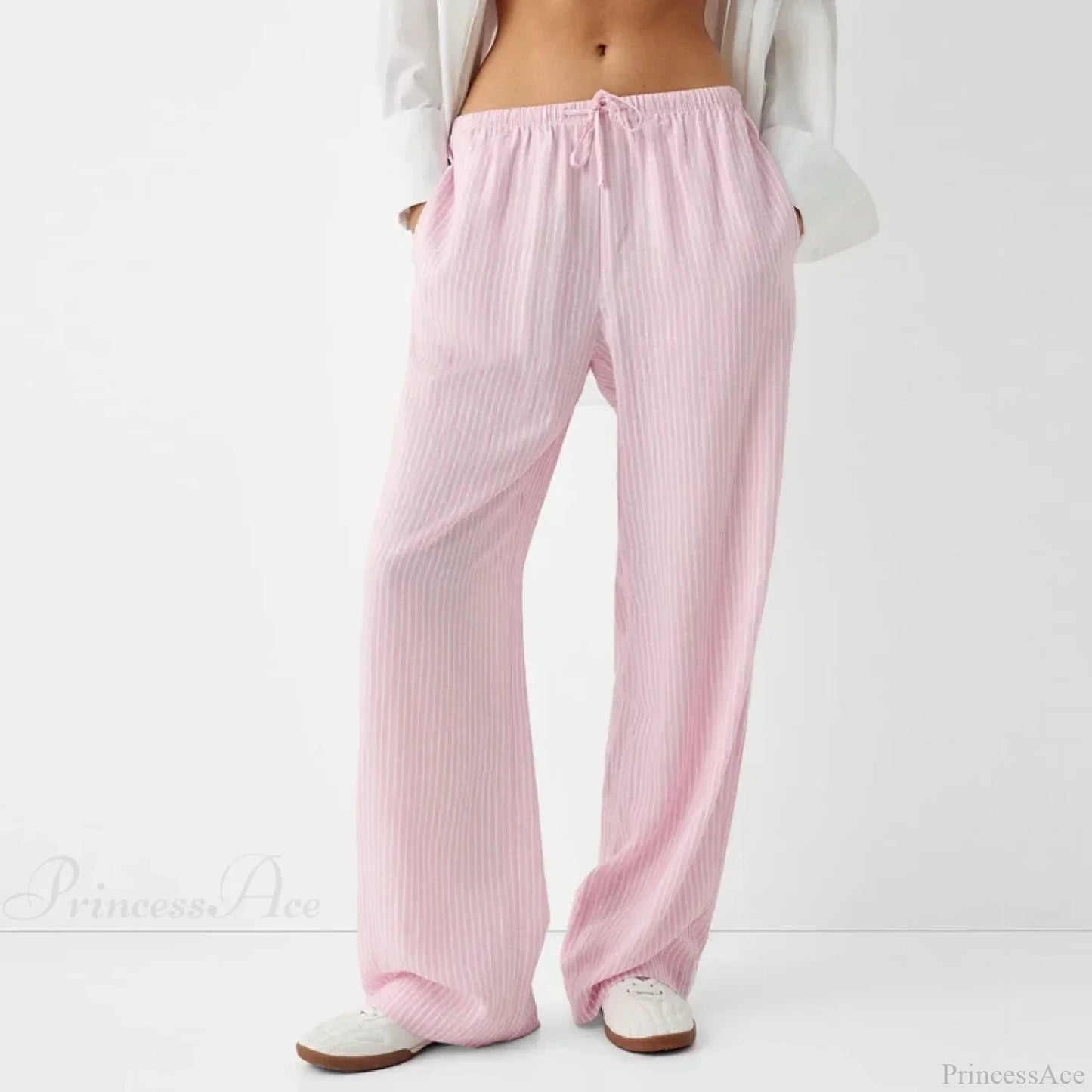Striped Pajama Casual Elastic Waist Pant