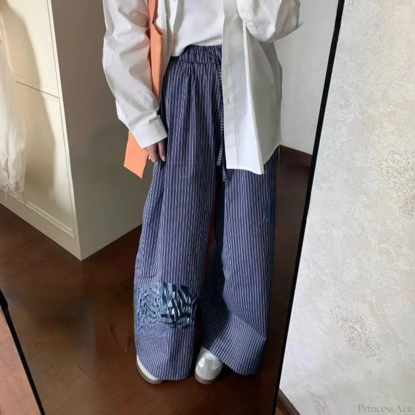 Striped Y2K Women Casual Elastic Pants