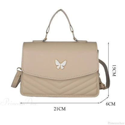 Stylish Butterfly Embroidery PU Leather Handbag