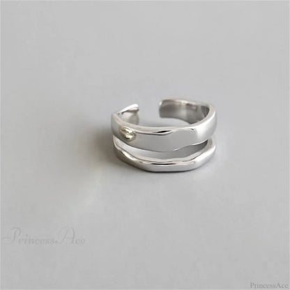 Stylish Silver Simple Gothic Ring