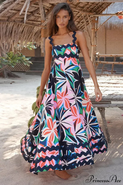 Summer Holiday Elegant Vintage Sling Long Maxi Boho Dress