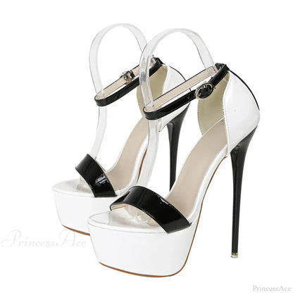 Summer Open-Toe Stiletto Platform Sandals Sexy Red Ankle-Strap 16CM Extreme High Heels Wedding High Heel