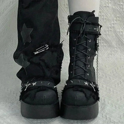 Sweet Lolita Vintage Y2K High-Heeled Gothic Platform Boot