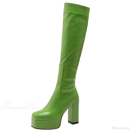 Sweetheart Love Heart Print Dark Block Boot
