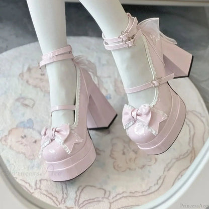 Synthetic Leather Lolita Gothic Tall Heel