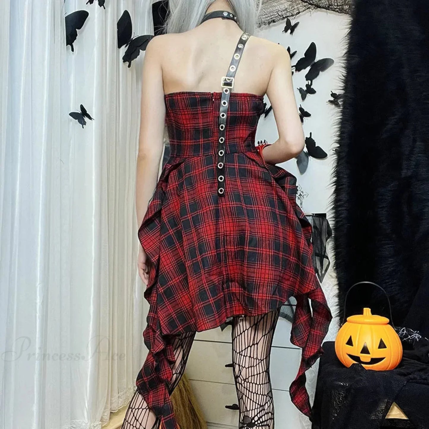 Tall Cut Lace Form-Fitting Mini Dress