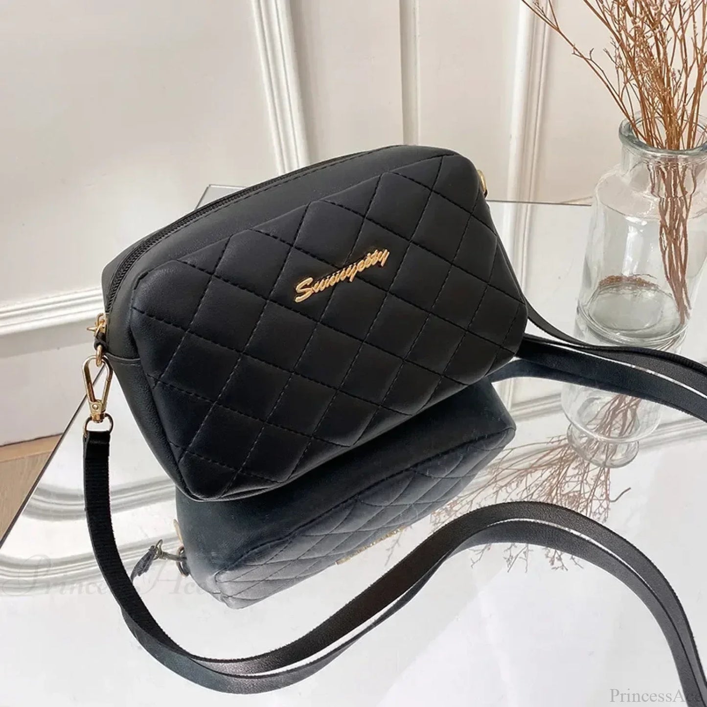 Tassel Embroidery Camera Crossbody Bag