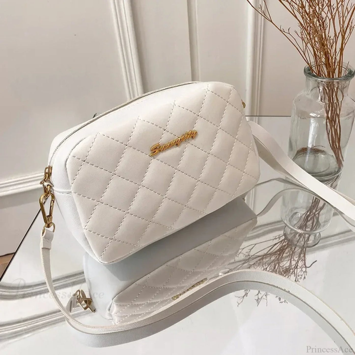 Tassel Embroidery Camera Crossbody Bag