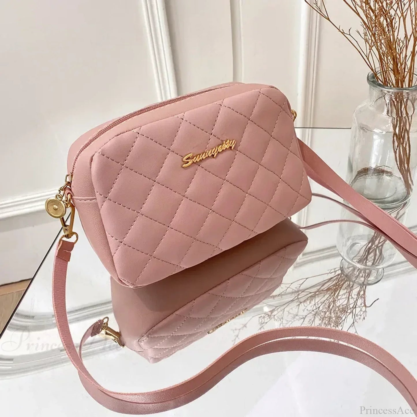 Tassel Embroidery Camera Crossbody Bag