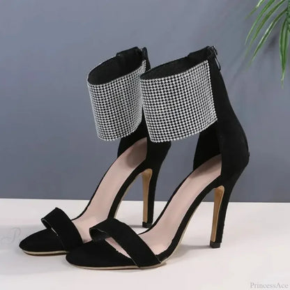 Temperament Pointed Toe 12CM High-heeled Long Boots Stone Pattern Knee-high Stiletto Modern Boot High Heel