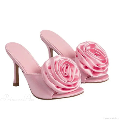 Temperament Square Head Thin High-heeled Sandals Open Toe Narrowband AnkleBuckle Strap Banquet High Heel