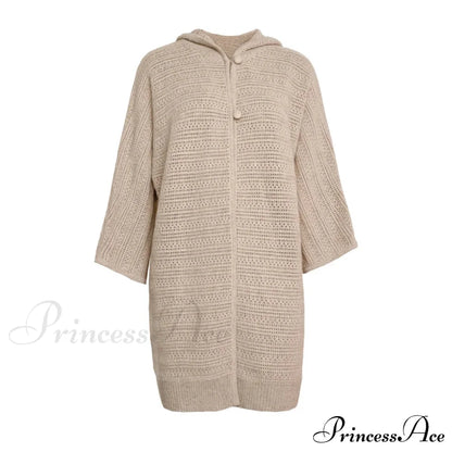 Thick Pure Wool Cozy Button Hooded Comfortable Stylish Warm Sweater