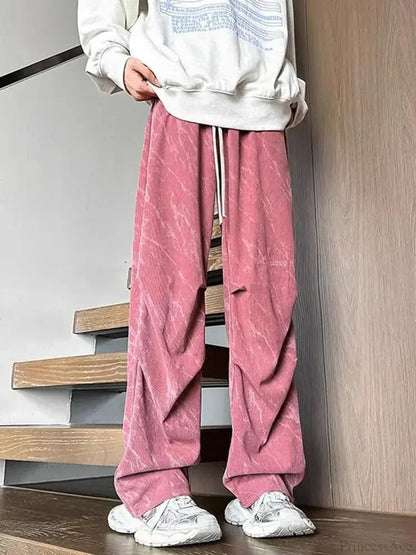 Tie Dye Corduroy Wide Leg Pants