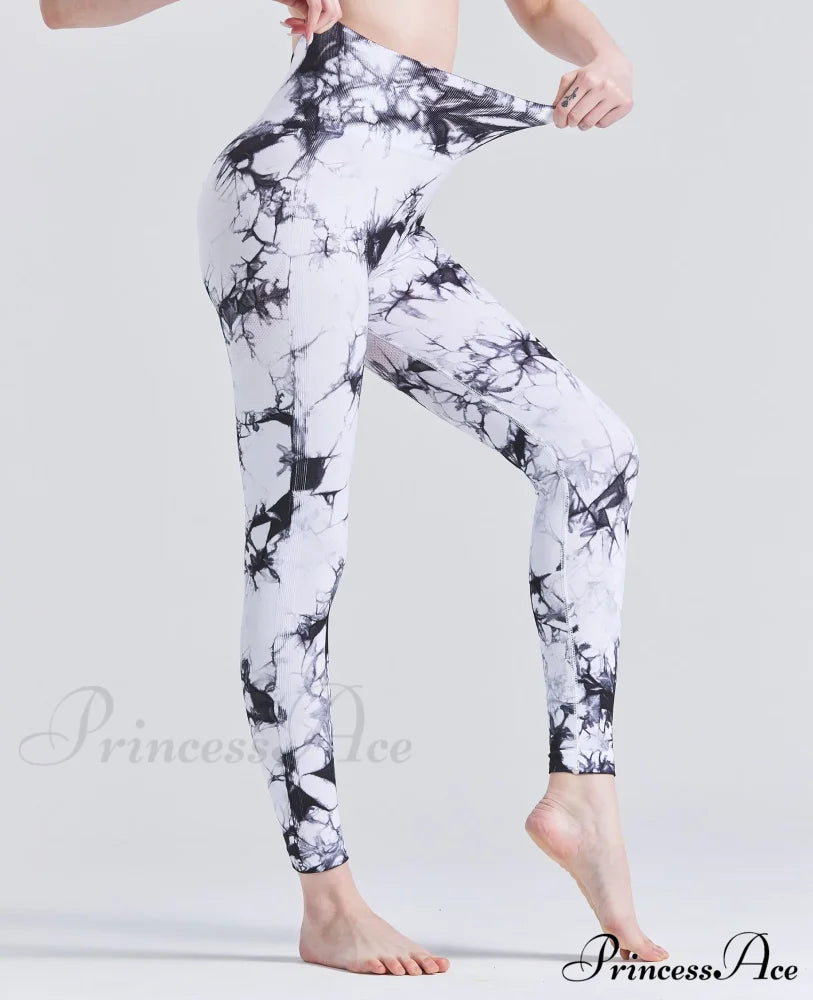 Tiedye Seamless Push Up Booty Pants Scrunch Sports Fitness High Waist Workout Yoga Leggings