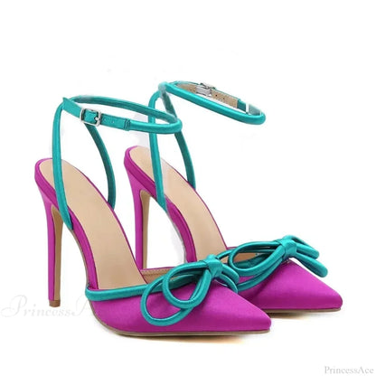Transparent Pvc Flowers 11CM Thin High Heels Peep Toe Pointed Narrow Band Ankle Strap Party High Heel