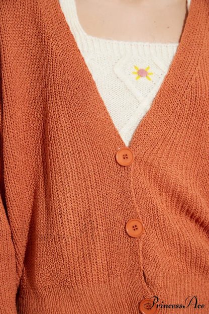 Trendyol Button Detail Cardigan