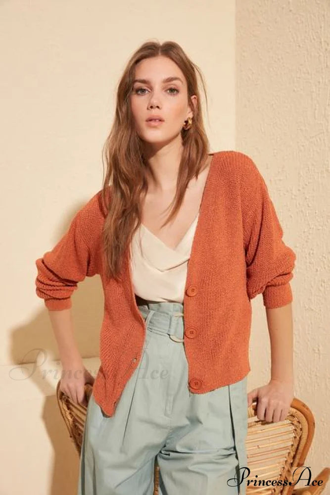 Trendyol Button Detail Cardigan