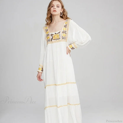 Tunic Dress Cotton Rayon Floral Embroidery